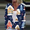 Women's Fashion Printed Long Sleeve Knitted Cardigan Button Down Jacket