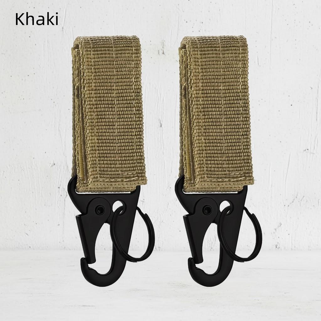 

2PCS Tactical Carabiner Buckle Molle Nylon Keychain for Outdoor Climbing Camping Gear Accessories