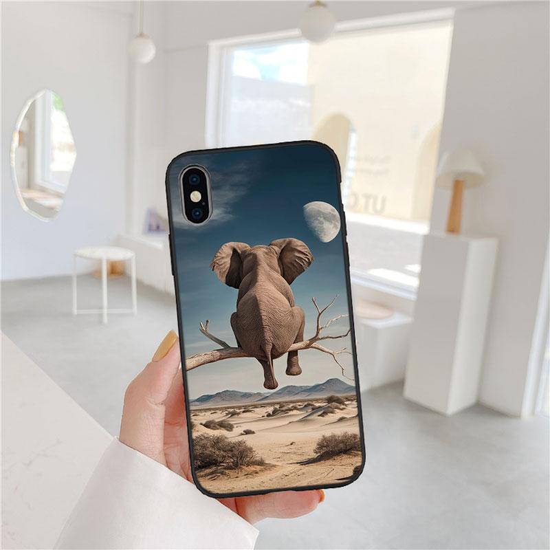 QT3 Animal Elephant Phone Case for Samsung Galaxy A05 A05S A12 A13 A15 A33 A53 A73 M15E M55 S10 S10E S20 Ultra Lite Plus Fe