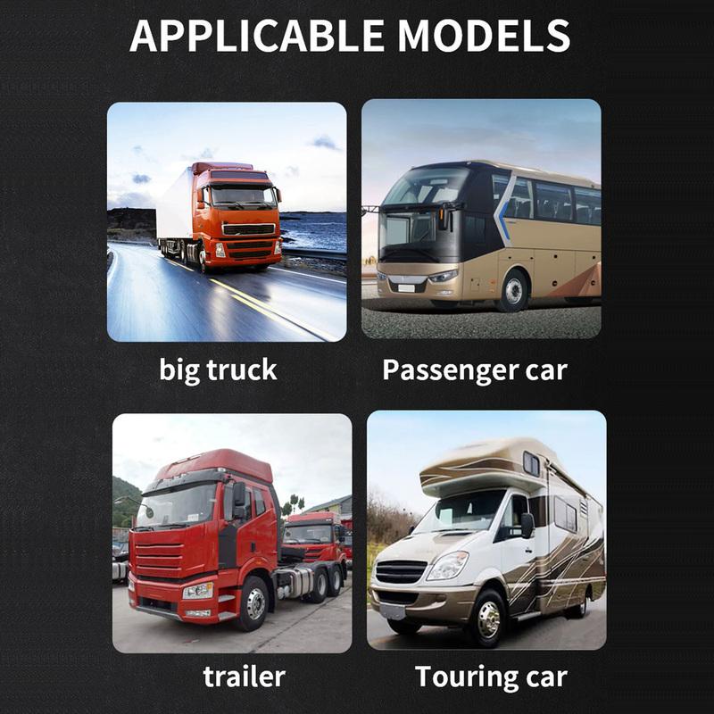 1st 6 Wheel Truck Tire Pressure Monitoring System Wireless Solar Power TPMS Monitor with 6 Sensors for Light Truck RV