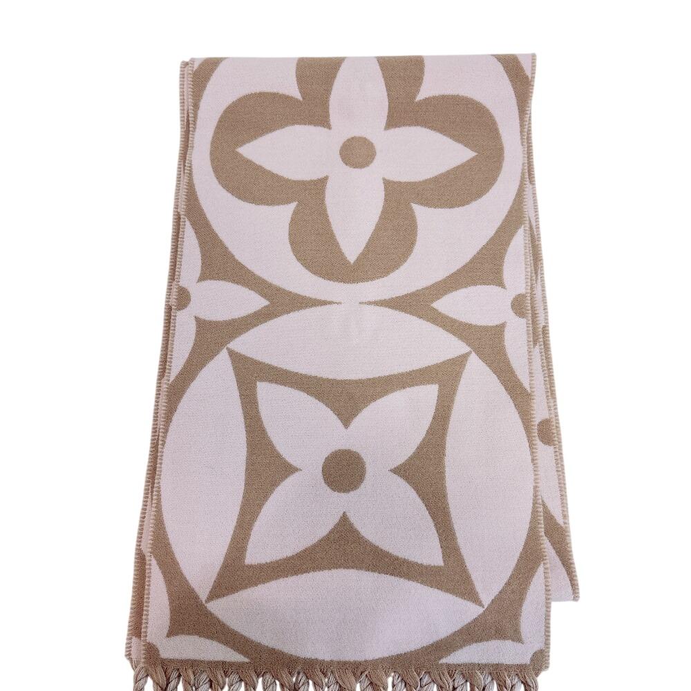 LOUIS VUITTON M79213 wool Scarf LV Medallion Scarf beige wool Used