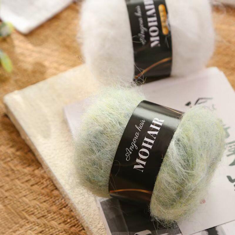 Alpaca Mohair Yarn Hand Woven Sweater Camisole Hat Yarn Ball Handmade DIY Doll Crochet Hook Yarn Ball Handmade Materials