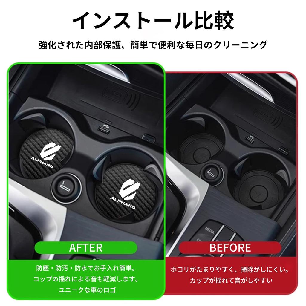 [For Toyota Alphard] Car Non-Slip Coaster, Alphard Exclusive Goods, ALPHARD Custom Accessories 40 Series