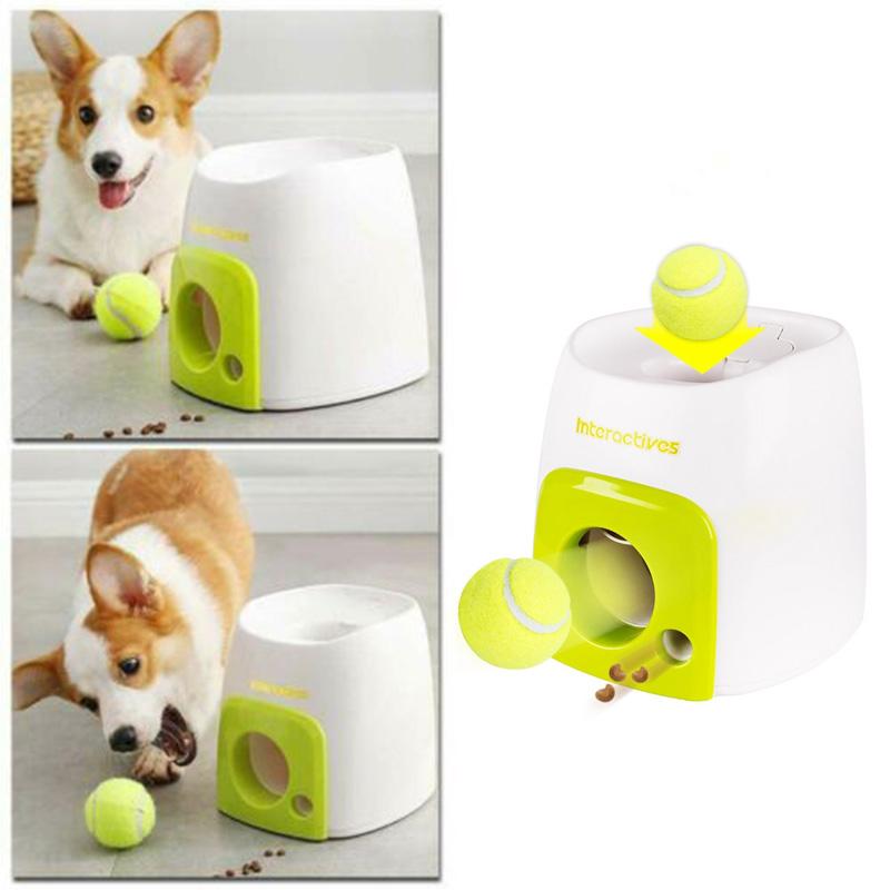 Pet Ball Leakage of Food Toy Dog Tennis Food Reward Machine Interactive Treatment Slow Feeder Toy Suitable for Cats and Dogs