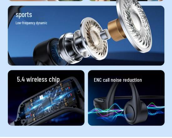 G01 Bone Conduction Wireless Headphones: Sweatproof, Open-Ear Design with Ultra-Long Battery for Running & Calls.