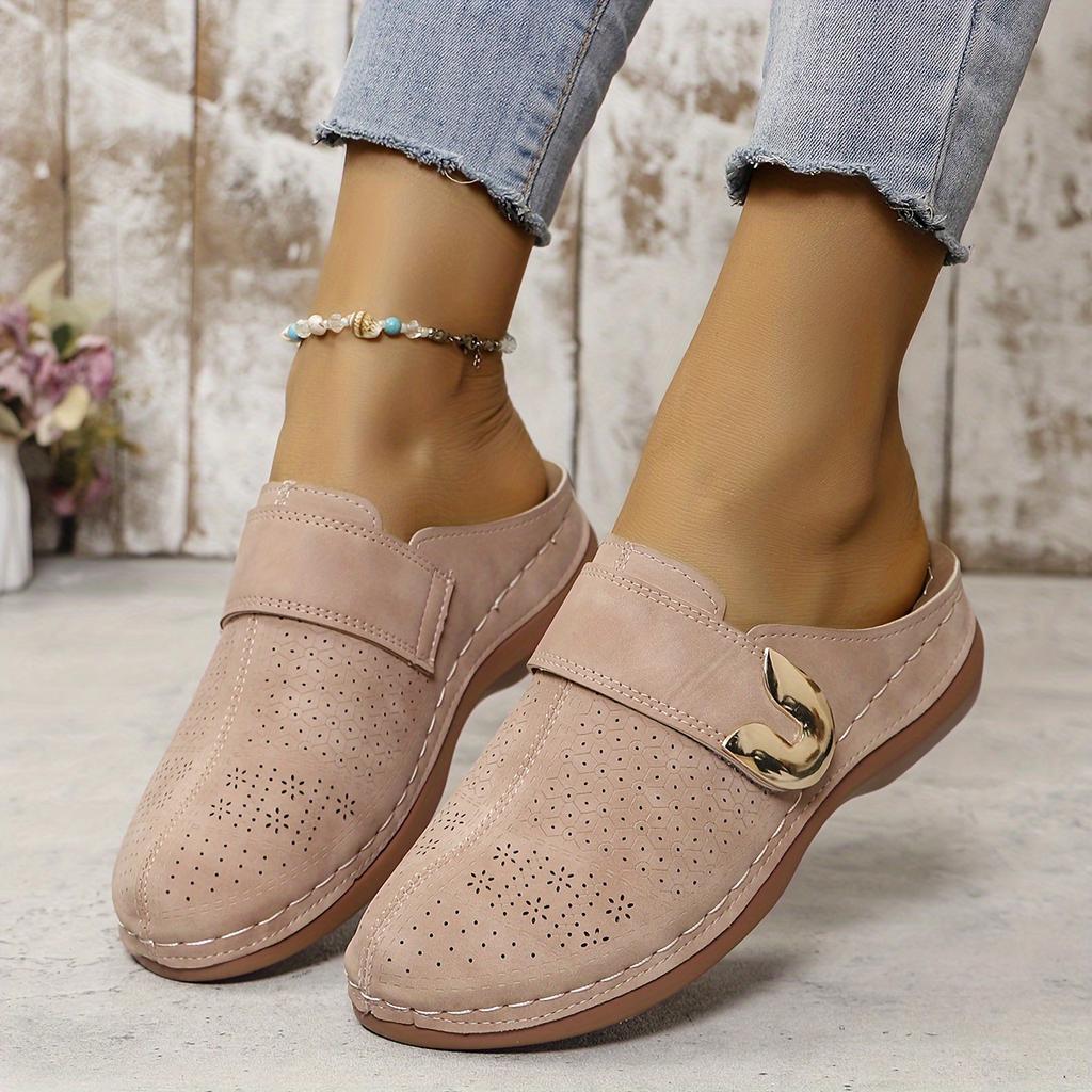 Women's Sandals Stylish and Casual Sandal Solid Color Slipper Beach Shoes for Summer