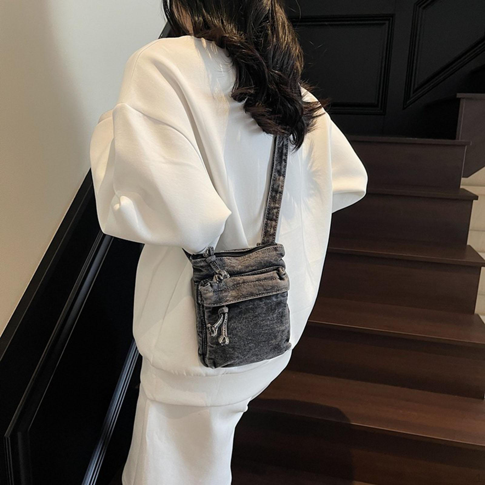 

Джинсовый кошелек для телефона на молнии, сумка кроссбоди для шопинга, путешествий, кемпинга, пикника