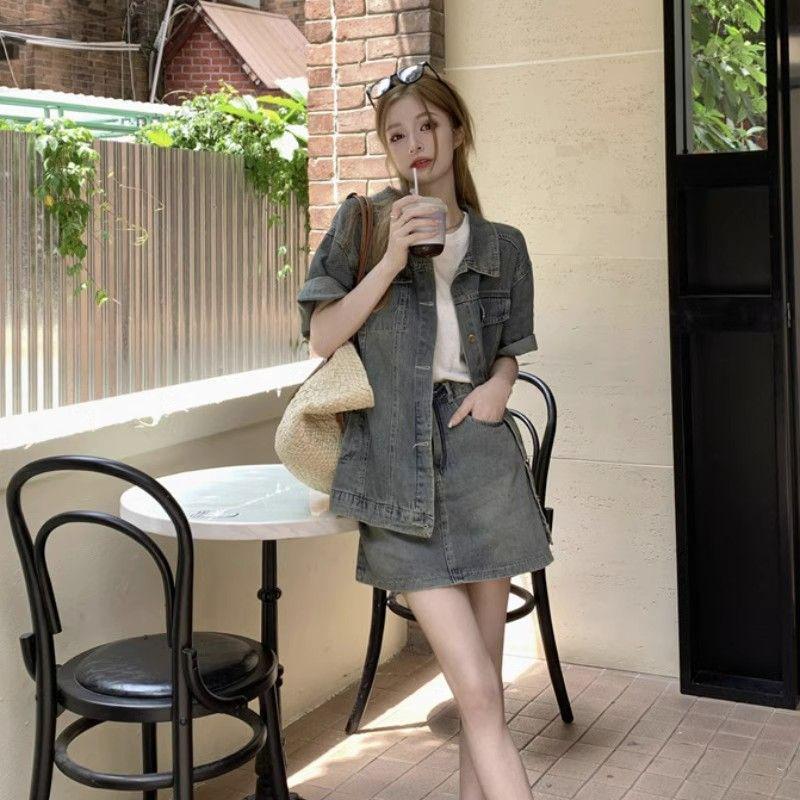 Women s Retro Short-Sleeve Denim Jacket - Summer Casual Loose BF Style 2026 Small