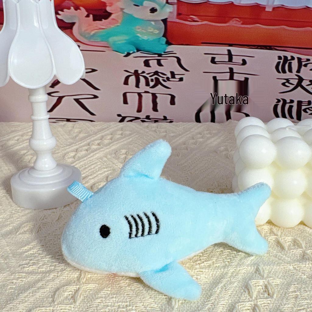 Cross-Border Plush Shark Keychain Pendant - Cute Wedding Toss Doll Bag Charm