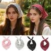 Polyester Polka Dots Triangle Scarf Thin Head Wraps Stacked Wear Foulard Hair Band  Travel Matching