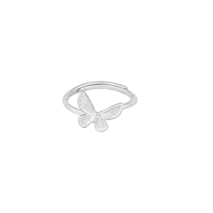 Adjustable Delicate And Butterfly Open Ring For Women Modern Minimalist Fashion Accessory