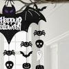 Halloween Black Bat Hanging Garland Decoration Spider Skull Ghost Pumpkin Ceiling Streamers for Outdoor Indoor Wall Door Room Decor
