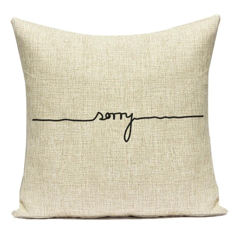 Modern Home Decoration Letter Home Sweet Home Decorative Pillows Case Polyester Cushion Cover For Living Room Capa Almofadas