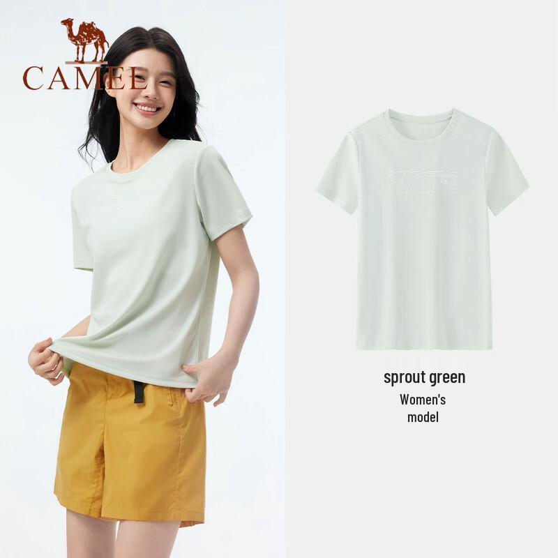 CAMEL Women s Short Sleeve Round Neck Performance T-Shirt S