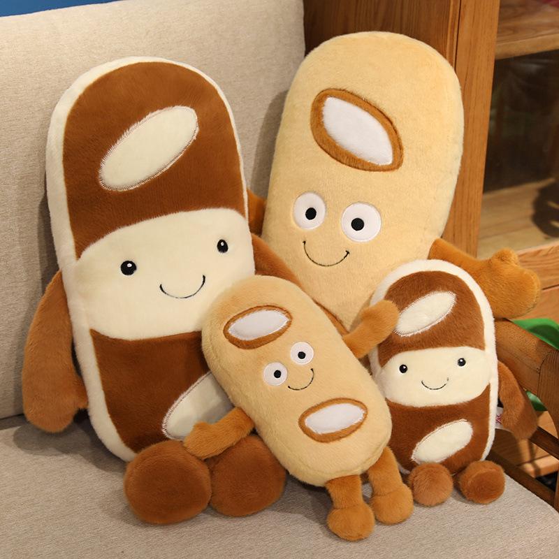 Cartoon Cute Expression Baguette Doll Plush Toy Bread Doll Home Sofa Pillow Cushion Doll