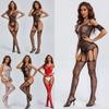 Kadın Bodystocking File Elbise İç Çamaşırı Açık Kasık Açık Bodysuit Kadın İç Çamaşırı Şeffaf Babydoll Seksi Kostümler