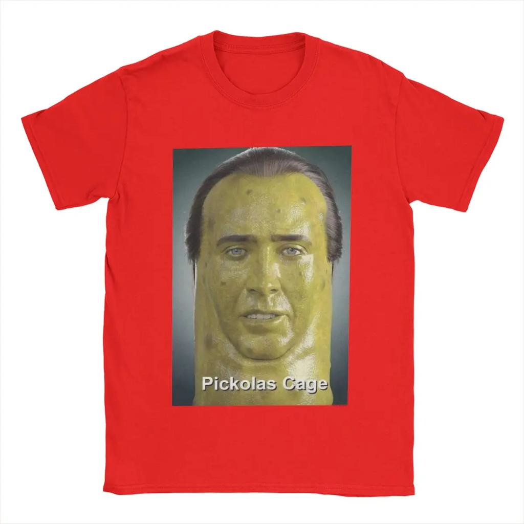 Herren Picolas Cage Nicolas Cage T-Shirts Reine Baumwolle Kleidung Lustige Kurzarm Rundhals T-Shirts Bedrucktes T-Shirt
