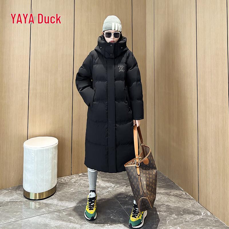 Yaya Damen Midilange Daunenjacke mit Kapuze