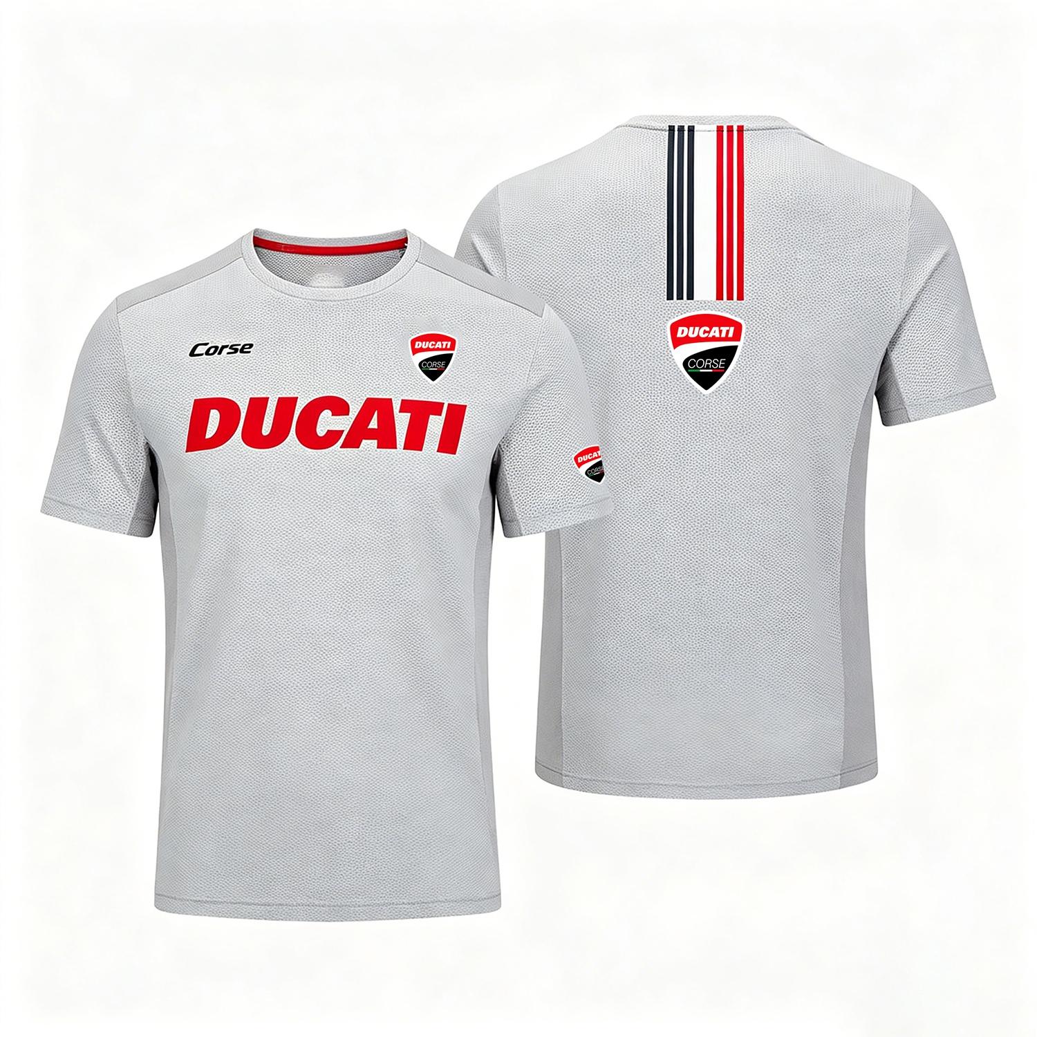 Ducati Heren  Corse Racing T-shirt Korte Mouw Heren T-shirt MotoGP Racing Print Korte Mouw Casual Tops M