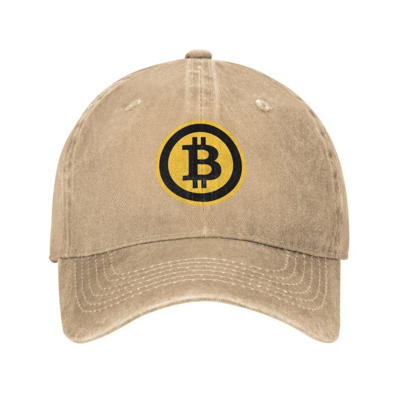 Bitcoin Logo Baseball Cap Hiking Fishing Washed Sun Visor Trucker Hat Men Women Outdoor Travel Cotton Baseball Caps Dropshipping