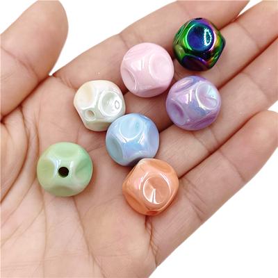 5gab Radošas UV pārklājuma Aurora Magic Color akrila Meteorīta formas vaļīgas krelles DIY Aksesuāri Rokassprādzes Kaklarotu izgatavošana
