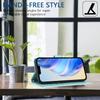For iPhone 15 Pro Max Case Imprinted Honeycomb RFID Blocking Leather Phone Cover with Strap