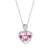 Korean Style Pink Morganite and Tourmaline Pendant Necklace