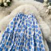 Fashion Polka Dot Elastic Waist Skirt Women's Summer Loose Temperament Large Swing A-Line Skirt Umbrella Skirt