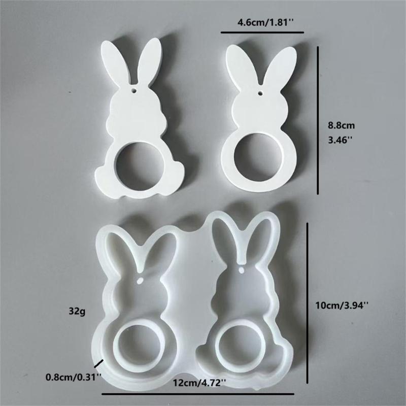 Heat Resistant Rabbits Silicone Mould For Easters Craft Casting And Decorative Figurines