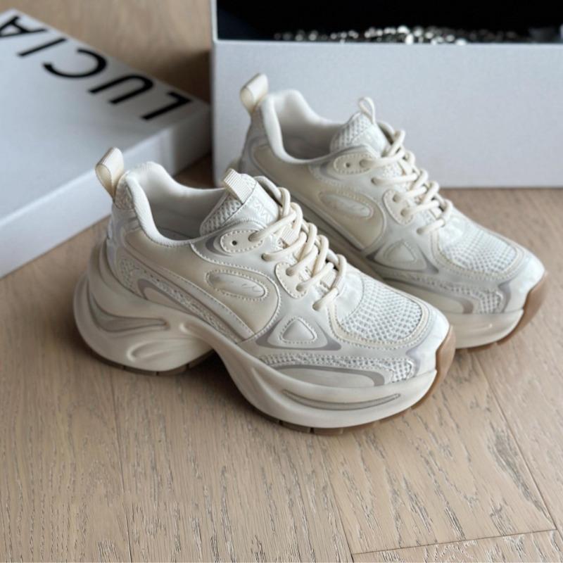 

Белый олень серебристые кроссовки для папы женские весенние новые с небольшой высотой подъема на толстой подошве универсальные повседневные спортивные туфли 40