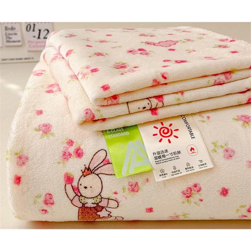 

Milk Velvet Printed Bed Sheet Thickened Winter Bedding Set For Home Dormitory Single Bed Soft Warm Bedspread With Pillowcases 2 Piece 3 Piece Options 1.2m 2Pcs