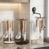 Wall Mounted/Freestanding Spatula Storage Rack 8 Hooks Pot Shovel Rack  for Kitchen