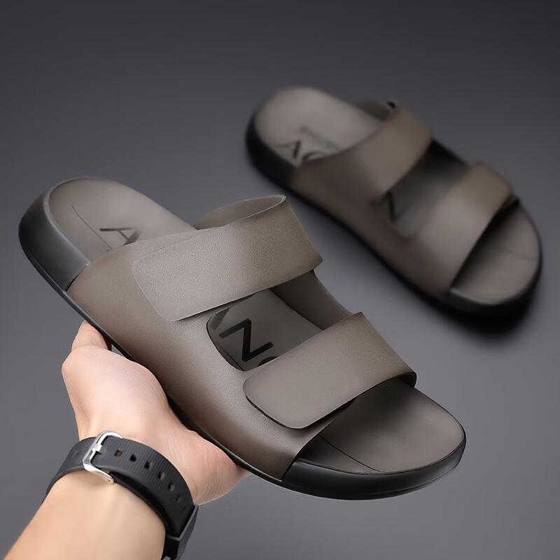 Aokang New Men's Summer Casual Slide Sandals Soft Sole Beach Shoes