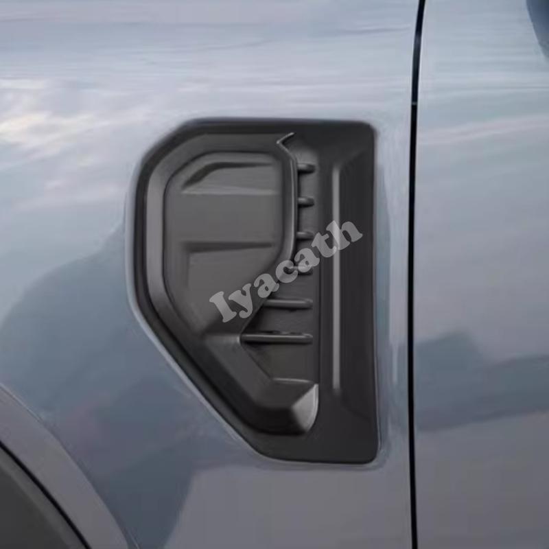 For Ford Ranger  2024 2 ABS carbonfiber external Fender Side Air Vent Outlet Cover Trim Leaf flakes Sticker Car accessories