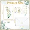 BeYumi 85Pcs Gold Greenery Greeting Cards with Envelopes Stickers Watercolor Botanical Note Cards Green Plant Thank You Blank Card for Birthday