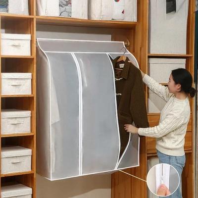 Transparent Clothes Hanging Dust Cover Dress Suit Coat Storage Bag Case Organizer Wardrobe Dress Clothing Hanging Dust Proof Bag