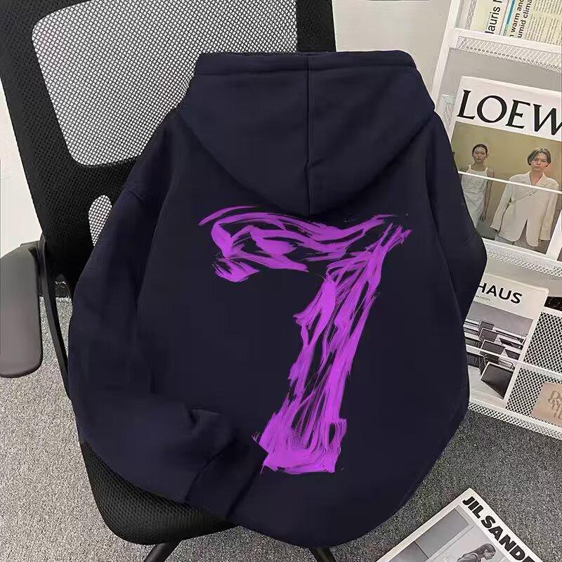 The New Smoke Letter Casual Hooded Sweatshirt for Men In Autumn and Winter Ins Hong Kong-style Long-sleeved Is Now Available