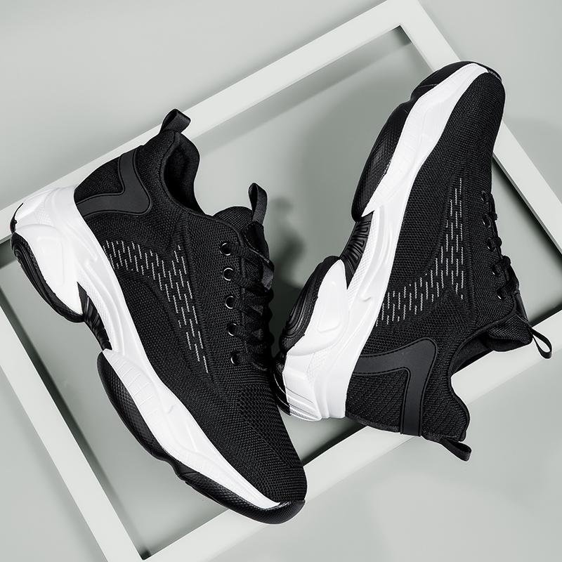 Fashion Spring Summer Men Casual Shoes Fashion Low-top Sports Shoes Breathable Man Net Cloth Round Toe Sneakers Lace-Up Treking Footwear