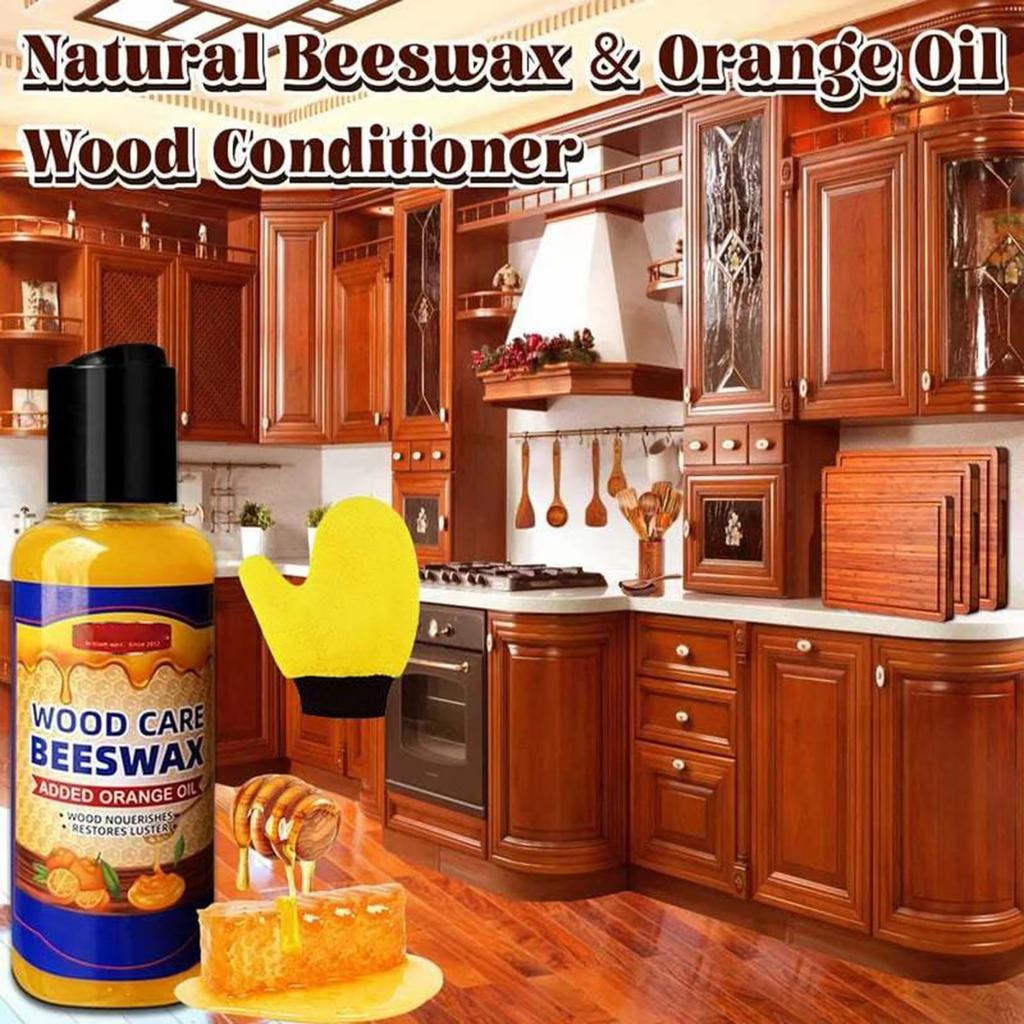 Natural Micro-Molecularized Beeswax New Natural Wood Polish, Furniture Polish Beeswax Spra for Floor Table Chair Cabinet Home