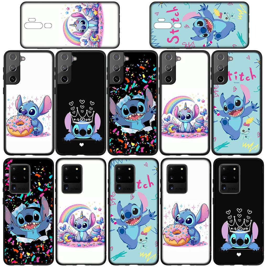 For Samsung Galaxy S25 S24 S23 S22 Ultra FE Plus A17 A37 A57 A56 A55 A06 A16 A15 A36 A26 A35 A05 A25 A54 S8 Phone Case Lilo Cartoon Stitch Lovely Cute
