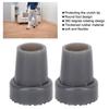2pcs Crutch Feet Pads Wear Resistant Protective Round Foot Design 360 Degree Rotatable Thickened Rubber Canes Feet Covers