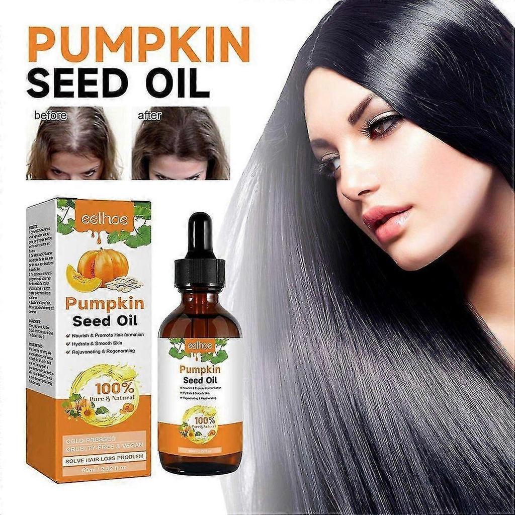 1-3x Pumpkin Seed Oil For Hair Growth Pumpkin Oil For Hair Growth Prevents Hair Loss Hair Growth For Eyelashes Nourishing