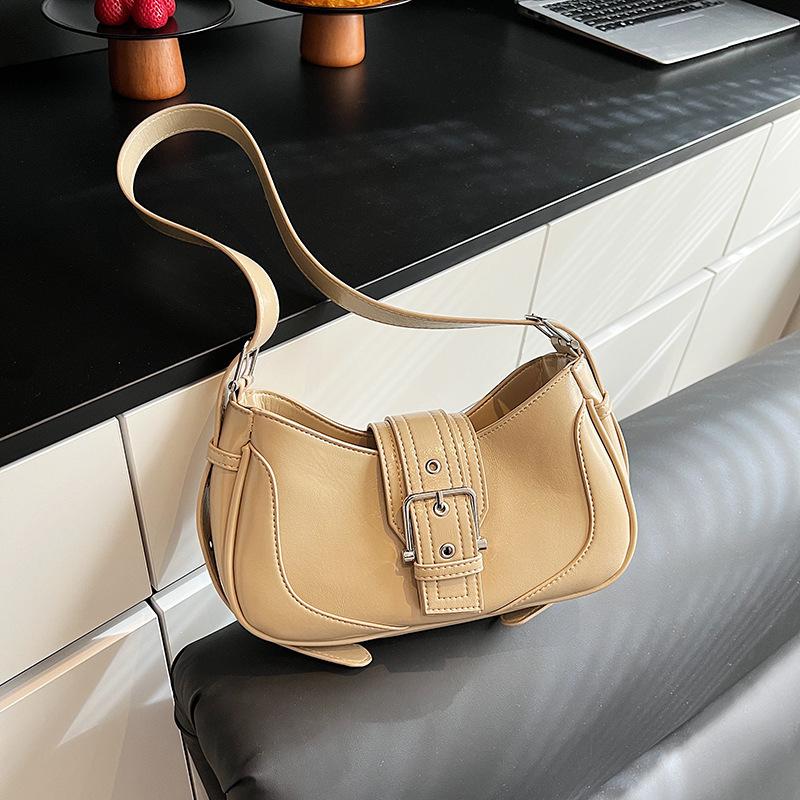 

Высококлассная сумка под мышкой женская 2025 весна и лето новая модная сумка-седло нишевый дизайн простая одноплечевая через плечо женская сумка 26*9*15 хаки