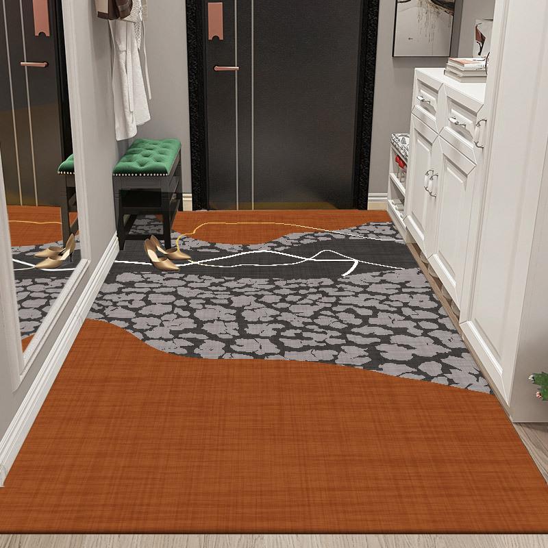 Simple Entrance Door Mat Dirt Resistant Living Room Carpet Easy To Maintain Door Mat Anti Slip Foot Mat