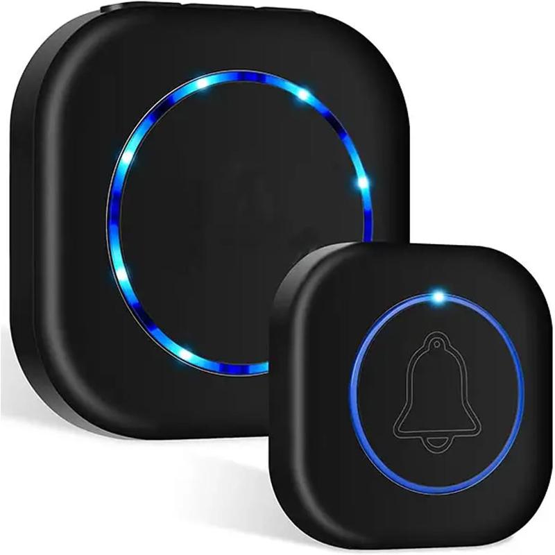 

Wireless Plug-in Doorbell with 1 Receiver & 2 Waterproof Transmitter Door Bells – 110dB Sound, 36 Melodies, Easy Installation, Cordless Home Security