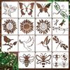 15Pcs Hollow Butterfly Templates 5x5Inch Kids Drawing Stencils for Craft Making Wood Sign Cake Painting Wall Decoration