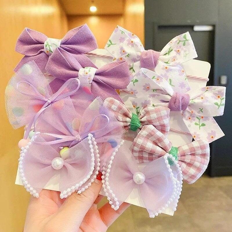 10pcs Aesthetic Hair Scrunchies – Cute Elastic Hair Ties, Soft Fabric Hair Bands, Stylish Headbands for Everyday Wear