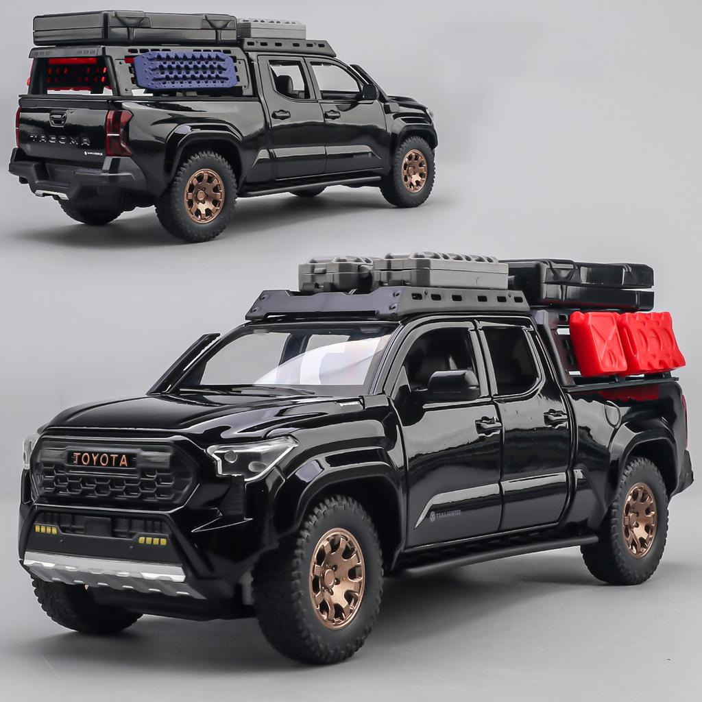 1/24 Toyota Tacoma Off Road SUV Alloy Diecast Model Car Sound and Light Pull Back Children Toy Car Birthday Gifts for Boy Kids