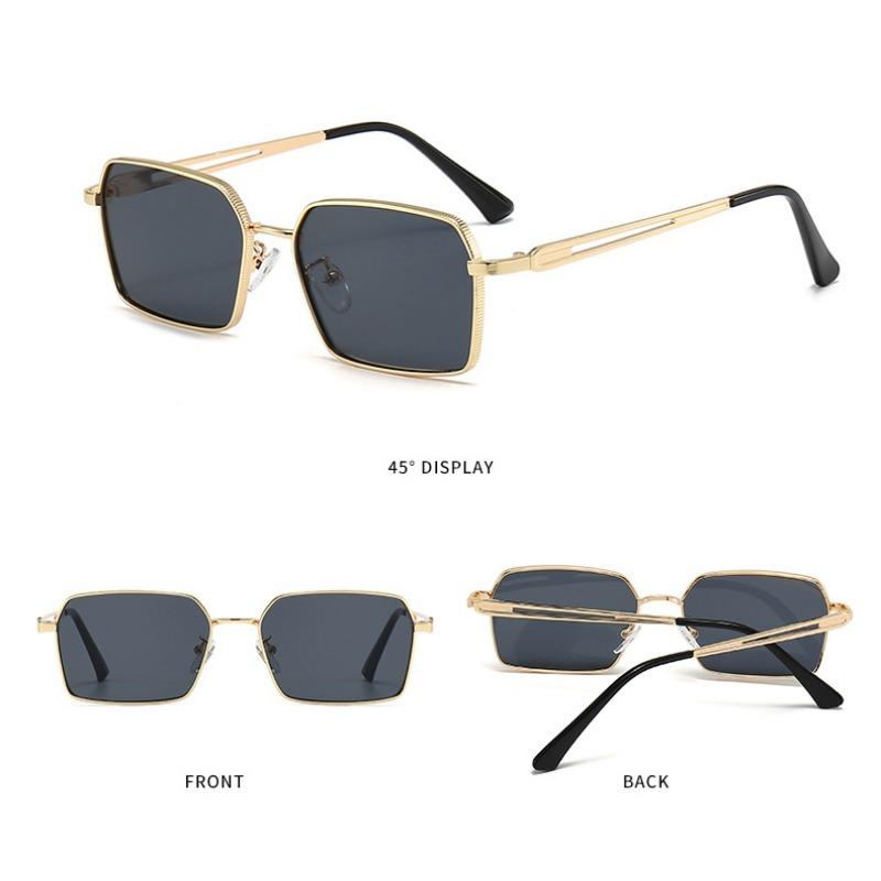 

Ретро Квадратні Сонцезахисні Окуляри для Чоловіків/Жінок Модні Маленька Рамка Багатокутні Сонцезахисні Окуляри Вінтажні Металеві Для Вулиці Водіння Окуляри UV400 Тіні