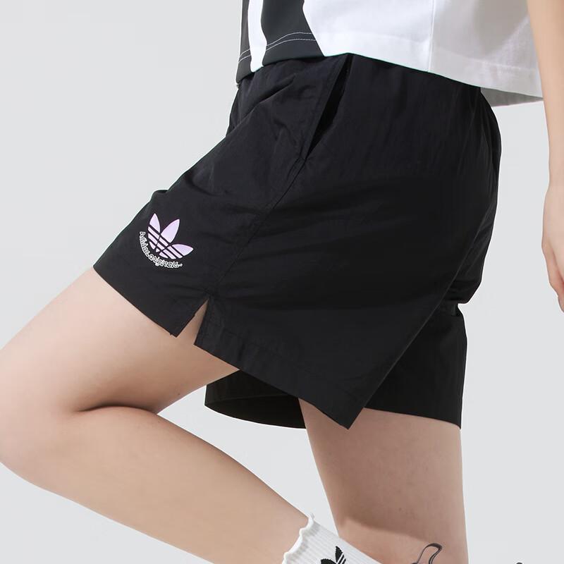 Adidas Originals Training Knit Fashion Casual Breathable Sports Shorts Women Shorts Black JN1682